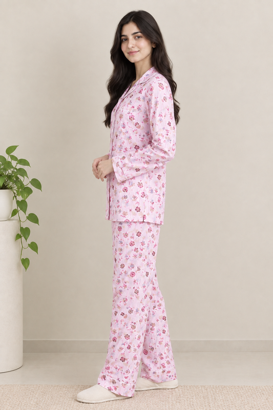 Signature Floral Print Button Down PJ Set