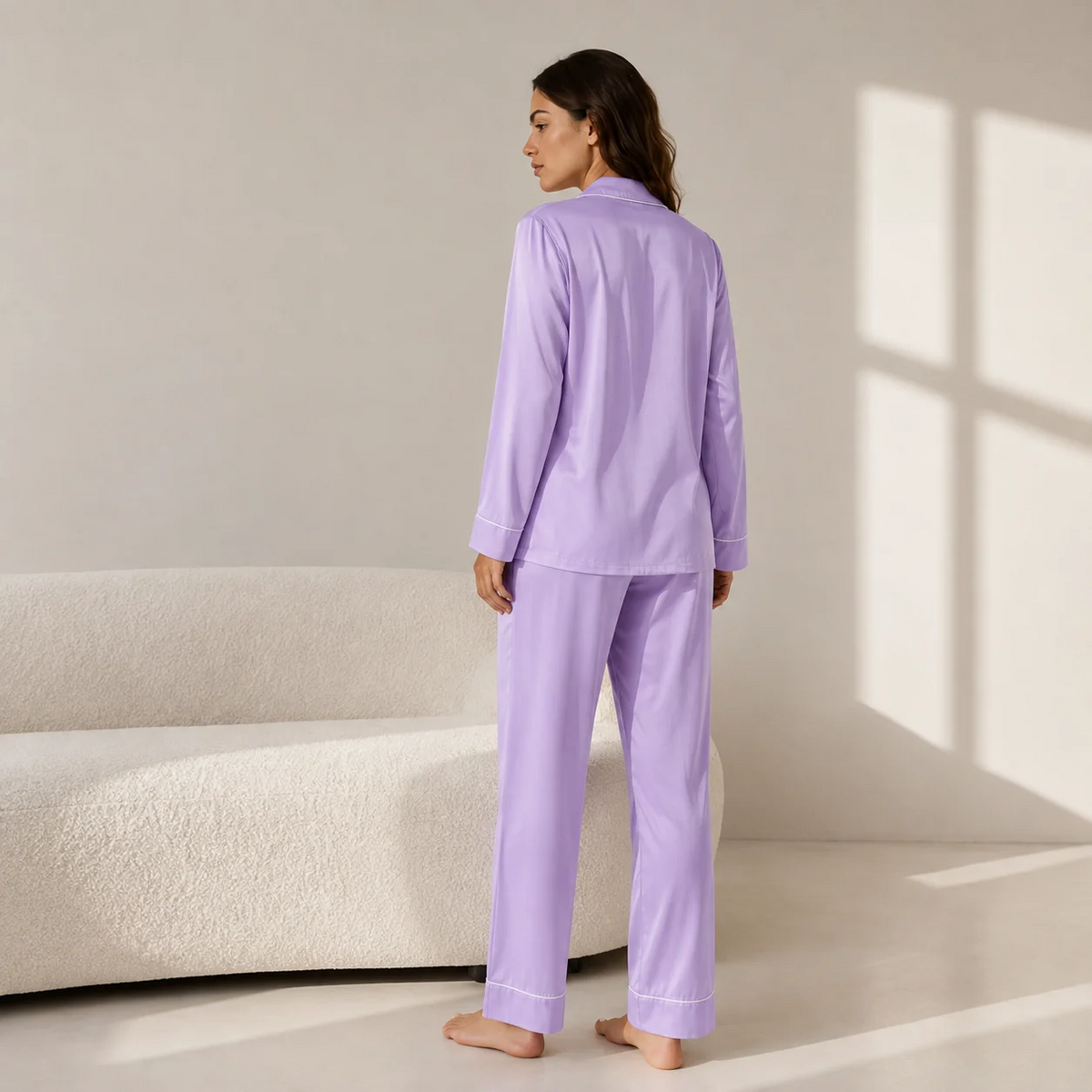 Lilac Luxe Satin Pajama Set